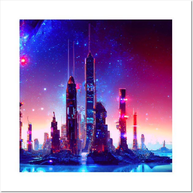 Empire Cityscape Wall Art by BlockchainDaddy